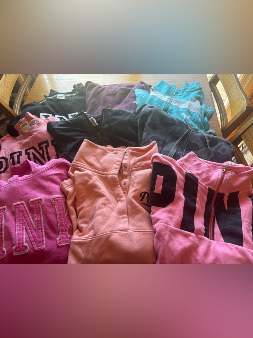 VINTAGE Y2K VS PINK SWEATERS & MORE LISTED IN MY CLOSET!! SIZE XS- M